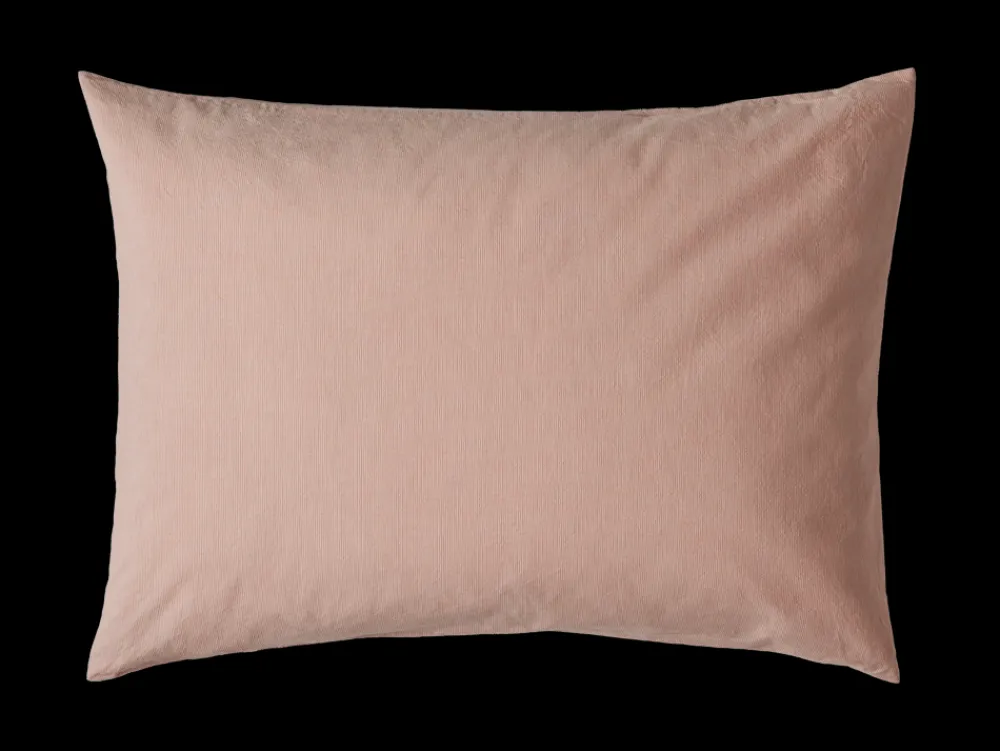 Online 1700 COTEX Taie d'oreiller en percale de coton - Rayures Rouge Ocre RayuresRougeOcre