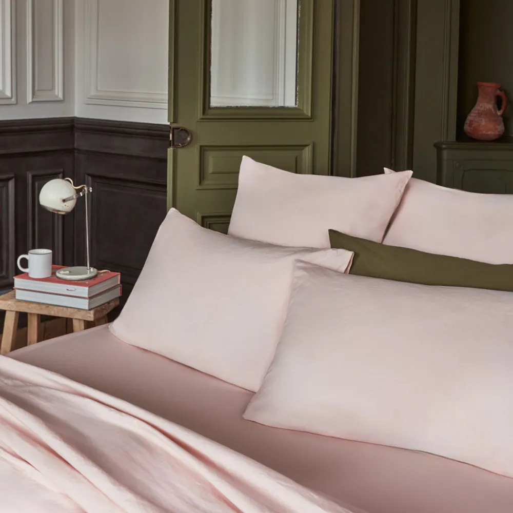 Fashion 1700 COTEX Taie d'oreiller en percale de coton - Rose des Sables RosedesSables