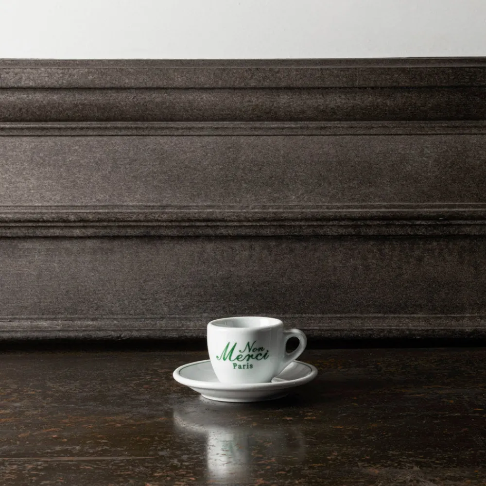 Clearance 1859 ESSEASCREEN Tasse à café et sa soucoupe "Rive Gauche" - Non Merci