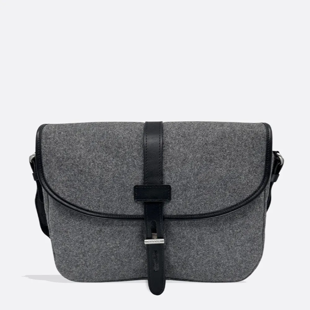 Best Sale THYRS - Besace Drap de Laine - Anthracite