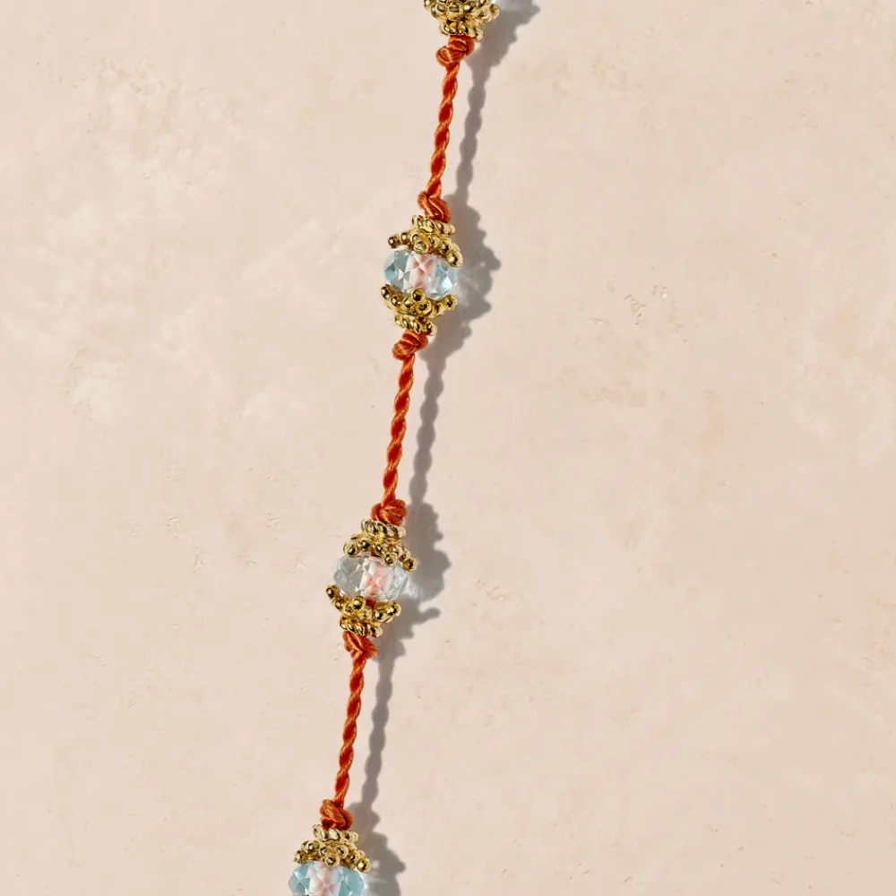 Shop TITYARAVY - Talisman Peony Aigue marine - Bleu