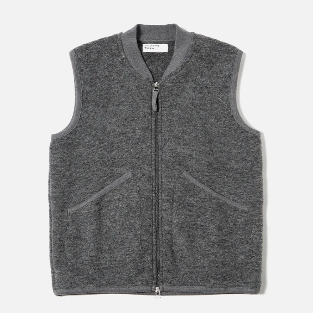 Discount Universal Works - Veste Zip Waistcoat - Gris