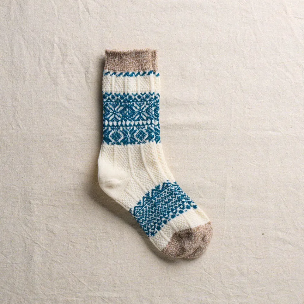 Best Yahae - Chaussettes Snow Pattern - Blanc